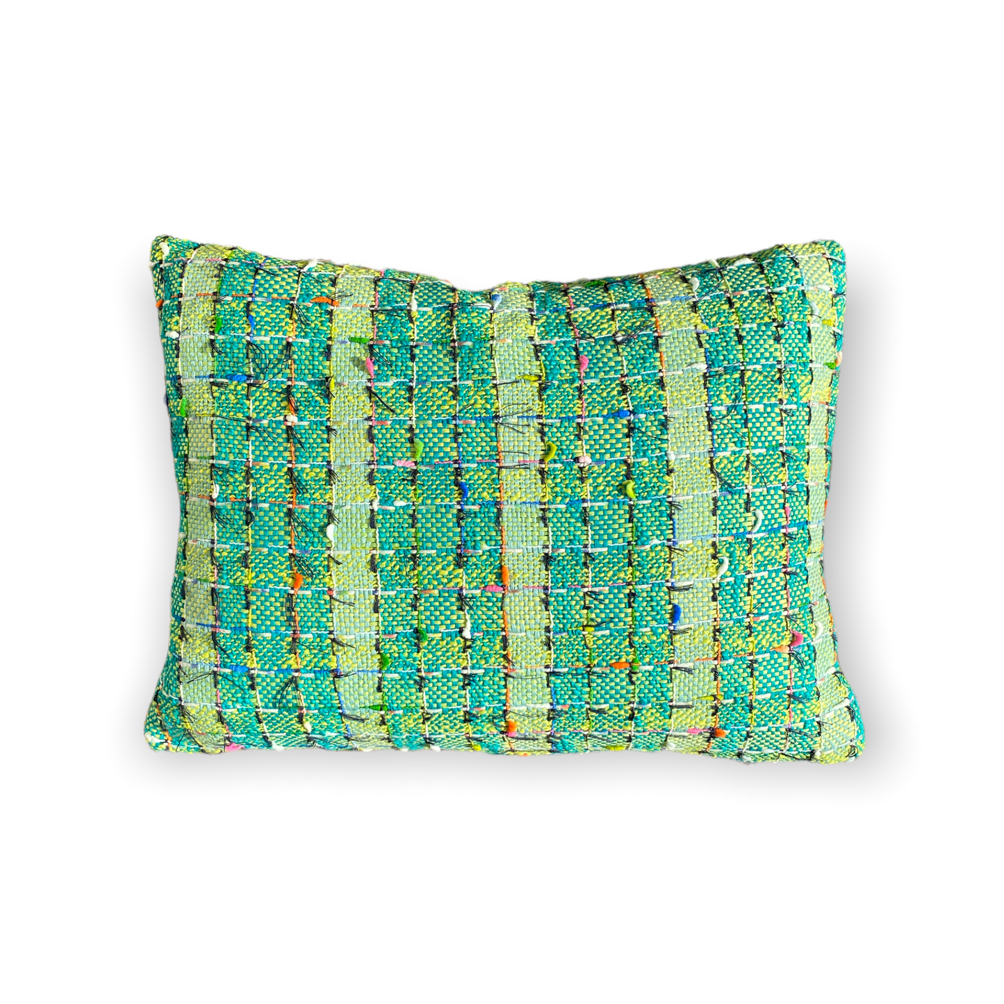 Emerald Couture Tweed Mini Cushion